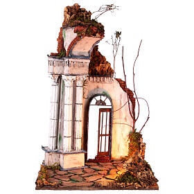 Tempio stile 700 con colonne 60x40x30 cm presepe 20-25 cm