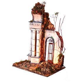 Tempio stile 700 con colonne 60x40x30 cm presepe 20-25 cm