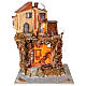 Crèche style XVIIIe îlot mer 55x40x45 cm crèche napolitaine 10-12 cm s1