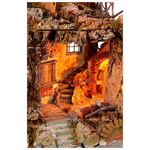 Szopka neapolitańska w stylu XVIII wieku - wysepka nadmorska 55×40×45 cm, do figurek 10–12 cm 2