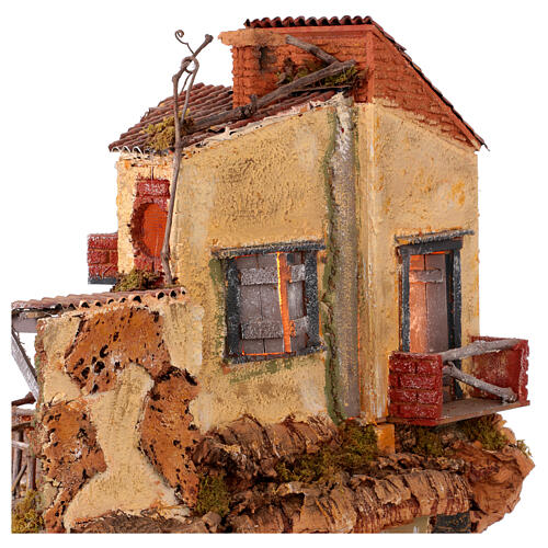 Szopka neapolitańska w stylu XVIII wieku - wysepka nadmorska 55×40×45 cm, do figurek 10–12 cm 10