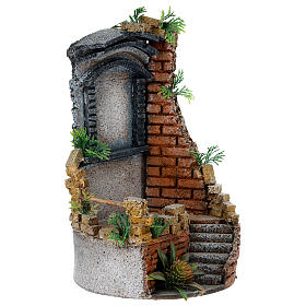 Rock with window frame, 20x15 cm, for Neapolitan Nativity Scene