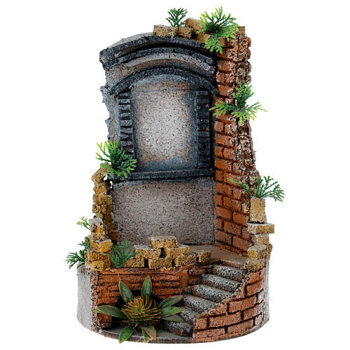 Brick wall with frame 20x15 cm for Neapolitan nativity scene 1