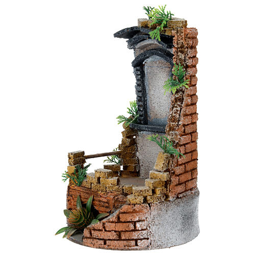 Brick wall with frame 20x15 cm for Neapolitan nativity scene 3