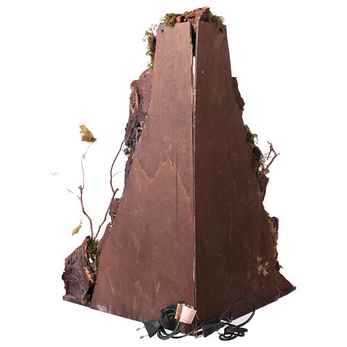 Angular waterfall house 1700s, 65x40x40 cm Neapolitan nativity scene 10-12 cm 6