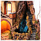 Angular waterfall house 1700s, 65x40x40 cm Neapolitan nativity scene 10-12 cm s2