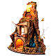 Angular waterfall house 1700s, 65x40x40 cm Neapolitan nativity scene 10-12 cm s3