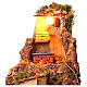 Angular waterfall house 1700s, 65x40x40 cm Neapolitan nativity scene 10-12 cm s4
