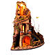 Angular waterfall house 1700s, 65x40x40 cm Neapolitan nativity scene 10-12 cm s5
