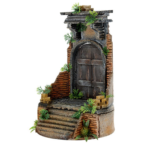 Door facade 10-12 cm Neapolitan nativity scene 28x18 cm 2