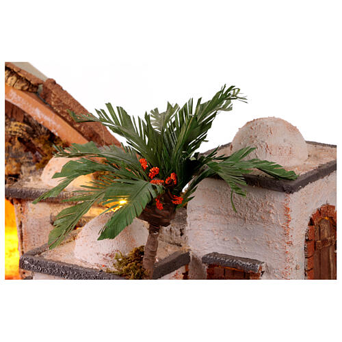 Anfora terracotta presepe stile 700 napoletano 25x85x40 cm con statuine 10