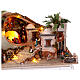 Anfora terracotta presepe stile 700 napoletano 25x85x40 cm con statuine s2