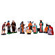 Anfora terracotta presepe stile 700 napoletano 25x85x40 cm con statuine s12