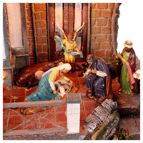 Small village with fountain, 60x40x45 cm, Neapolitan Nativity Scene with 10-12 cm figurines 5