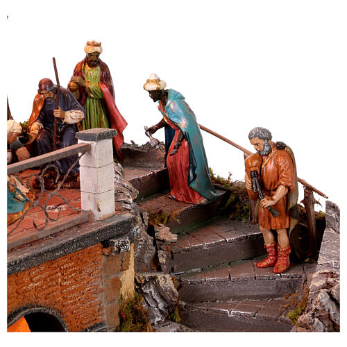 Small village with fountain, 60x40x45 cm, Neapolitan Nativity Scene with 10-12 cm figurines 8