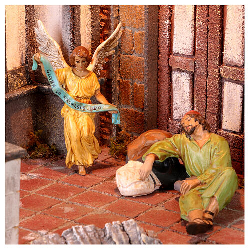 Small village with fountain, 60x40x45 cm, Neapolitan Nativity Scene with 10-12 cm figurines 13