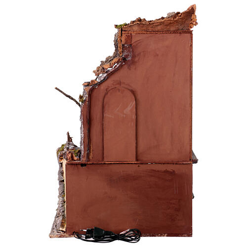 Small village with fountain, 60x40x45 cm, Neapolitan Nativity Scene with 10-12 cm figurines 15