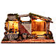 Shack with watermill and fountain, 25x45x25 cm, for 10-12 cm Neapolitan Nativity Scene s1