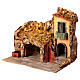 Crèche maison fontaine 40x45x30 cm crèche napolitaine 8-10 cm s2