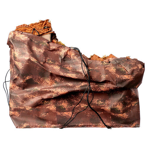 Szopka neapolitańska z fontanną i domem – 40×45×30 cm, do figurek 8–10 cm 4