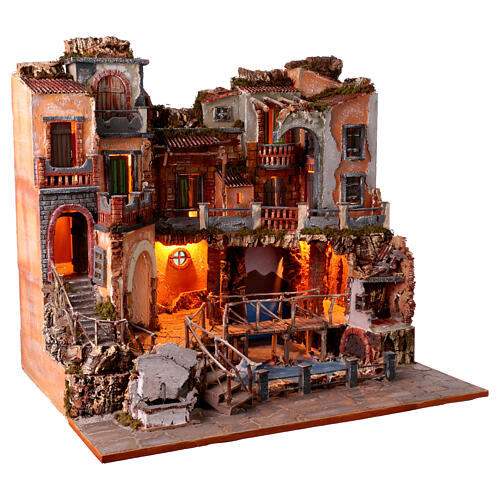 Village for 18th century-styled Nativity Scene with Sea and Bridge, 70x80x60 cm, for 10-12 cm figurines 7