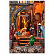 Tempio chiesa con natività 55x40x35 cm presepe napoletano 10-12 cm s2