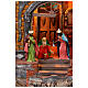 Tempio chiesa con natività 55x40x35 cm presepe napoletano 10-12 cm s6