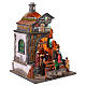 Tempio chiesa con natività 55x40x35 cm presepe napoletano 10-12 cm s7