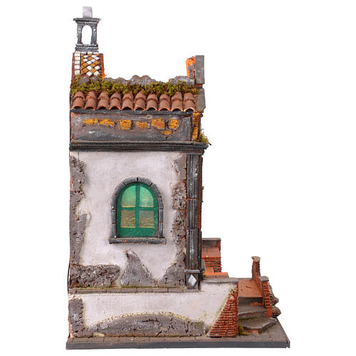 Temple church with nativity 55x40x35 cm Neapolitan nativity scene 10-12 cm 12