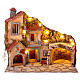 Presepe case con fontana 50x60x35 cm presepe napoletano 10-12 cm s1