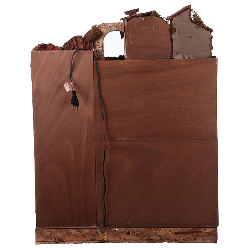 Presepe stile 700 mulino 75x60x55 cm presepe napoletano 10-12 cm 8