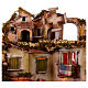 Presepe stile 700 mulino 75x60x55 cm presepe napoletano 10-12 cm s4