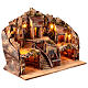 Crèche avec fontaine 35x50x25 cm pour figurines 8 cm s4