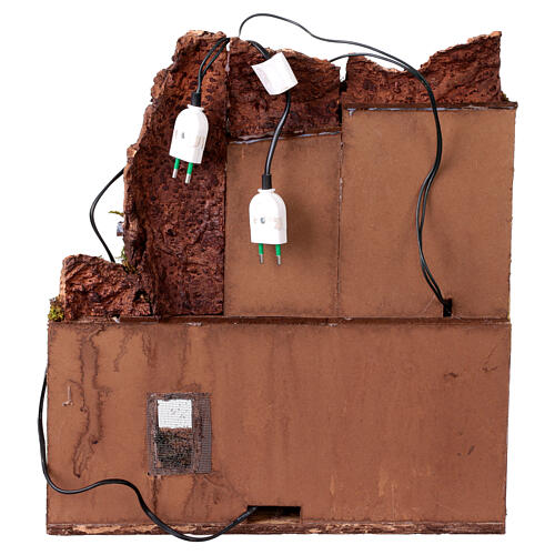 Ancient village with 18th-century style fountain, 45x40x30 cm, for 10-12 cm Neapolitan Nativity Scene 4