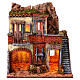 Antiga vila com fonte estilo séc. 18 presépio napolitano 10-12 cm 45x40x30 cm s1