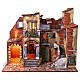 Scena presepe stile 700 con terrazzo 50x60x40 cm presepe napoletano 10-12 cm s1