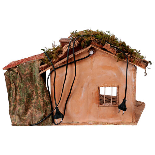 Capanna con forno 35x55x45 cm presepe napoletano 10-14 cm 6