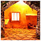 Capanna con forno 35x55x45 cm presepe napoletano 10-14 cm s2