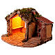 Capanna con forno 35x55x45 cm presepe napoletano 10-14 cm s3