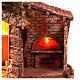 Capanna con forno 35x55x45 cm presepe napoletano 10-14 cm s4