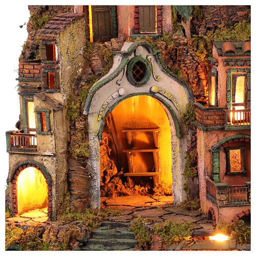 Nativity Scene in 18th century style with half-arch base, 75x60x45 cm, for 10-12 cm Neapolitan Nativity Scene 4