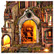 18th century nativity village with fountain and half-arch base 75x60x45 cm Neapolitan nativity scene 10-12 cm s4