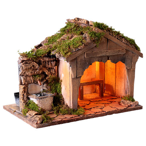 Nativity with Fountain, 10-12 cm Neapolitan Nativity Scene 20x30x20 cm 3