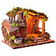 Capanna con portico e fontana 25x30x20 cm presepe napoletano 10-12 cm s4