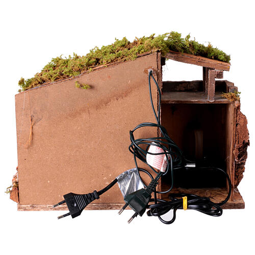 Stable with Porch and Fountain 25x30x20 cm Neapolitan Nativity Scene 10-12 cm 5