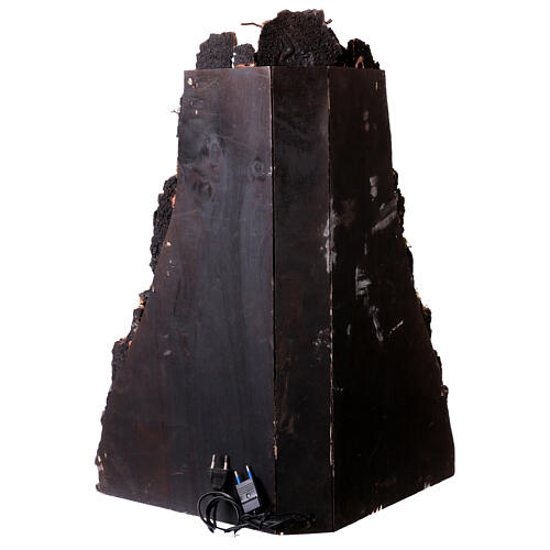 Small corner-base village with fountain 70x35x35 cm Neapolitan nativity scene 10-12 cm 6