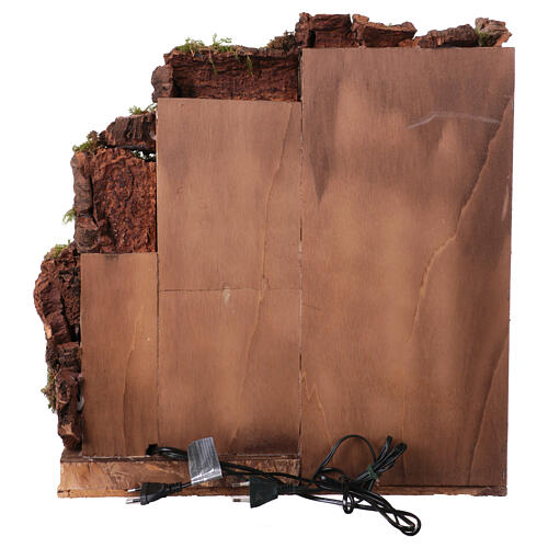 Borgo presepe forno e cascata 55x50x45 cm presepe napoletano 10-12 cm 7
