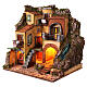 Borgo presepe forno e cascata 55x50x45 cm presepe napoletano 10-12 cm s3