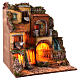 Borgo presepe forno e cascata 55x50x45 cm presepe napoletano 10-12 cm s4