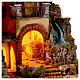 Borgo presepe forno e cascata 55x50x45 cm presepe napoletano 10-12 cm s5